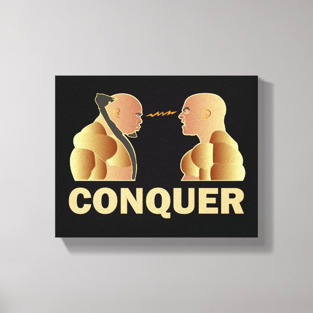 conquer canvas print (Front)