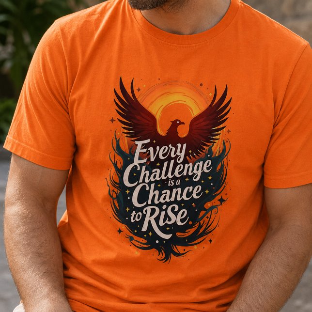 Conquer Challenges, Rise Above: Inspirational T-Shirt (Creator Uploaded)
