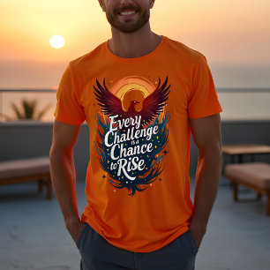 Conquer Challenges, Rise Above: Inspirational T-Shirt