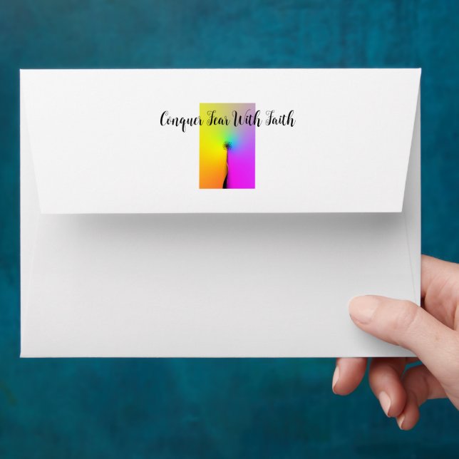 Conquer Fear With Faith Custom Envelopes (Hand)
