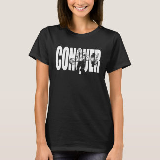 Conquer, Lift, Ronnie Coleman, Bodybuilding Gym Mo T-Shirt