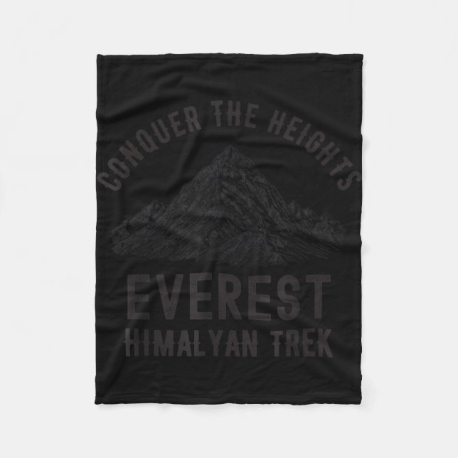 Conquer the heights everest trek a himalayan fleece blanket (Front)