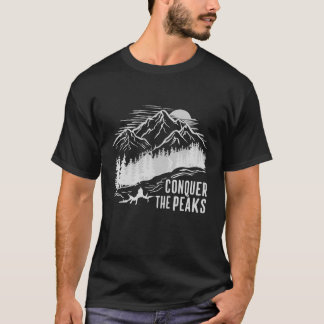 Conquer The Peak Mountain Climber T-Shirt