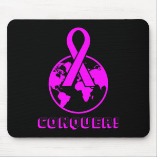 CONQUER! the world - fight breast cancer Mouse Mat
