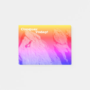 Conquer Today! Rock Climber Inspirational Post-it Notes