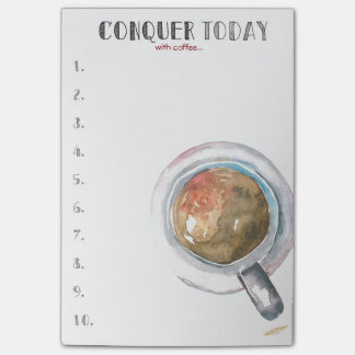 Conquer Today (with coffee...) Post-it Notes