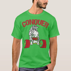 Conquer Wolf Weightlifting Bodybuilding Gym T-Shirt