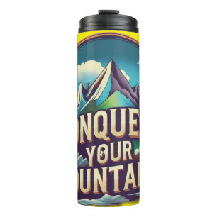 Conquer Your Mountains – Vibrant Drinkware Design Thermal Tumbler