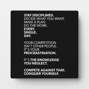 Conquer Yourself - Motivational Plaque