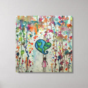 Conquering Chaos Love Abstract Canvas Print