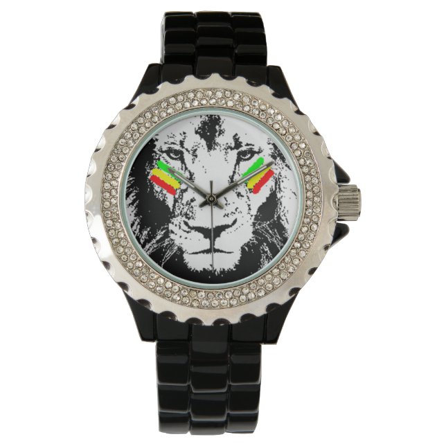 Conquering Lion Rasta Watch (Front)