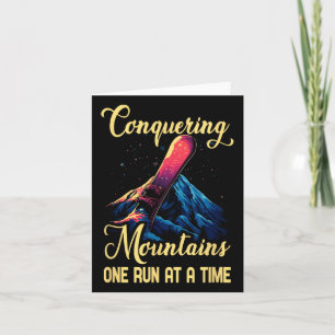 Conquering Mountains One Run At A Time Card