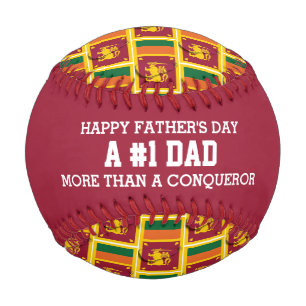 Conqueror Dad SRI LANKA FLAG Monogram Baseball
