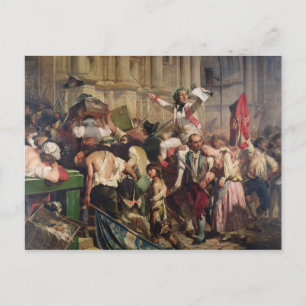 Conquerors of Bastille before the Hotel de Postcard