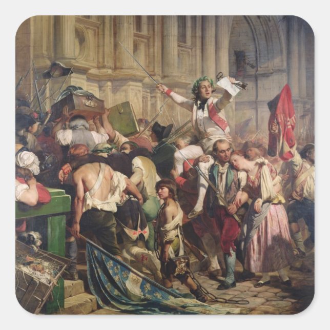 Conquerors of  Bastille before the Hotel de Square Sticker (Front)