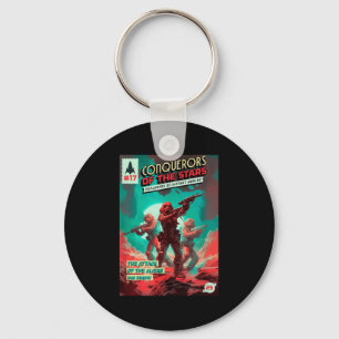 Conquerors Of The Stars - Retro Comic Book Cover G Key Ring