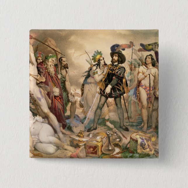 Conquest of Mexico 15 Cm Square Badge (Front)
