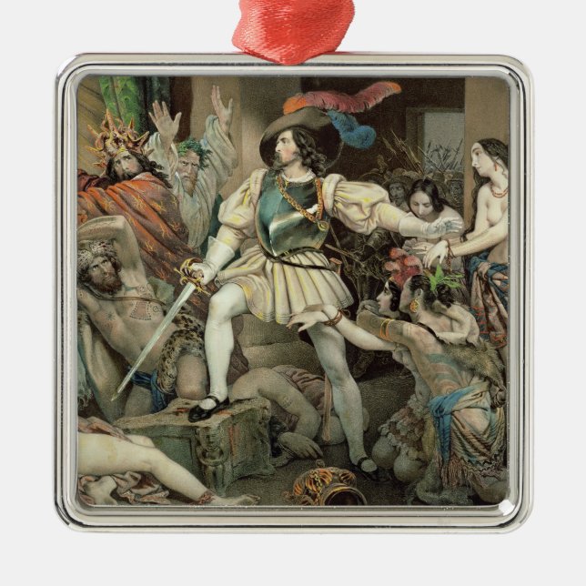 Conquest of Mexico Metal Tree Decoration (Front)