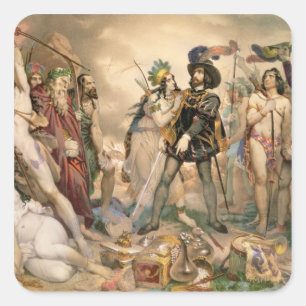 Conquest of Mexico Square Sticker