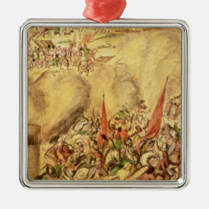 Conquest of Mexico: the Spaniards retreating Metal Tree Decoration