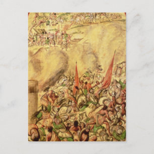 Conquest of Mexico: the Spaniards retreating Postcard