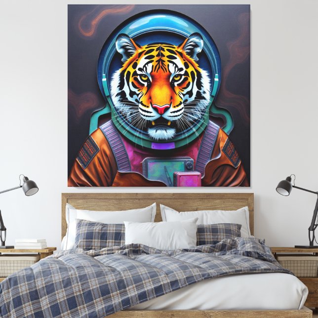 CONQUEST OF THE TIGER MOON-4 CANVAS PRINT (Insitu(Bedroom))
