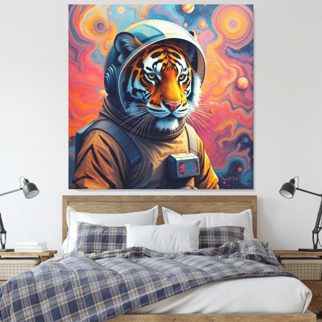 CONQUEST OF THE TIGER MOON-6 CANVAS PRINT (Insitu(Bedroom))