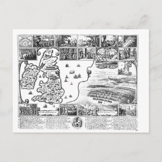 Conquests of Gustavus II Adolphus Postcard (Front)