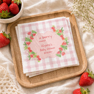 Conquette berry Strawberry Floral Cute Napkin