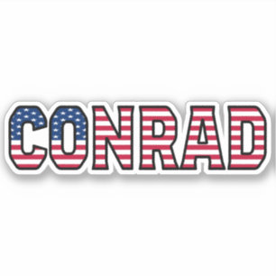 Conrad Name Vorname USA Sticker Stickerset