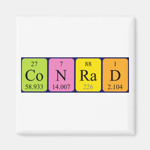 Conrad periodic table name magnet