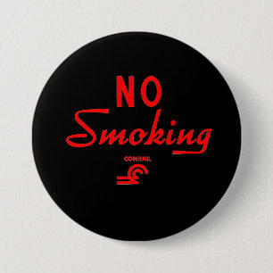 Conrail No Smoking sign     7.5 Cm Round Badge