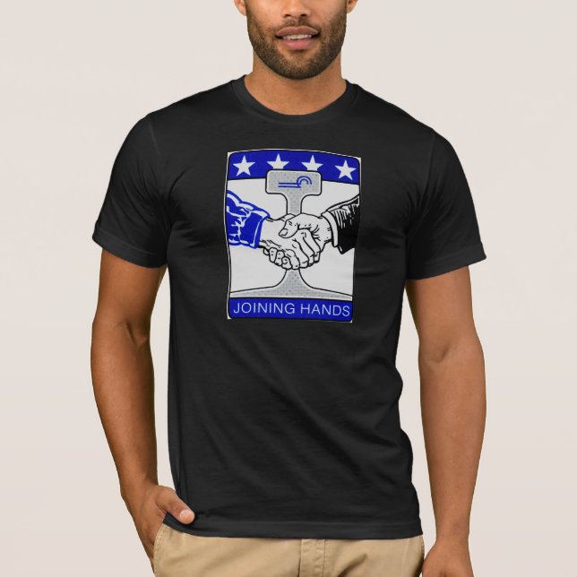 Conrail Railroad Joining Hands T-Shirt (Front)