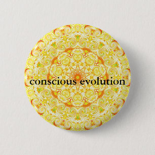 conscious evolution t-shirt 6 cm round badge