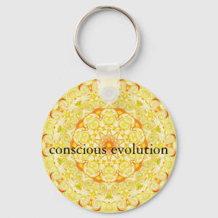conscious evolution t-shirt key ring