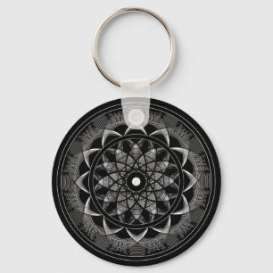 Consciousness - Sacred Geometry Mandala Key Ring