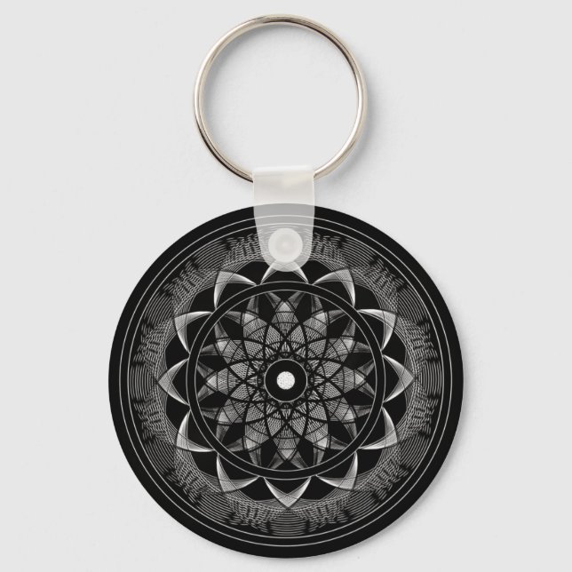 Consciousness - Sacred Geometry Mandala Key Ring (Front)