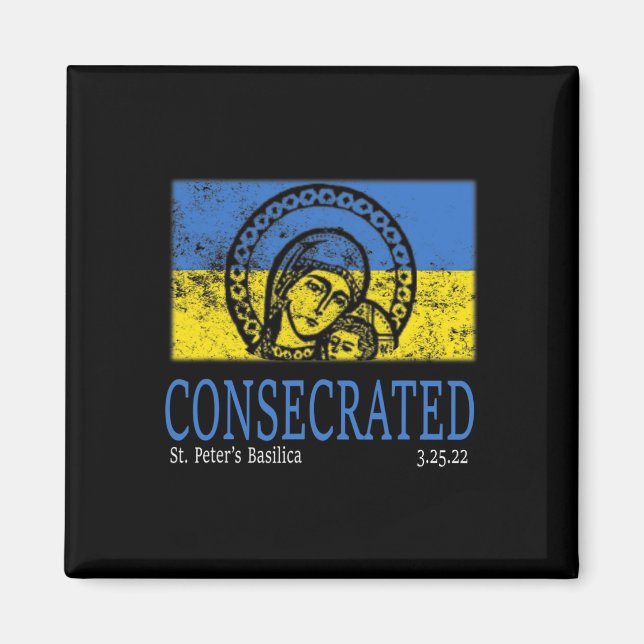 Consecrated Ukraine Immaculate Heart Of Mary  Magnet (Front)