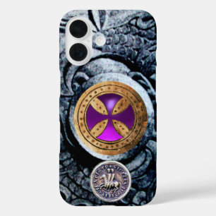 CONSECRATION CROSS AND SEAL OF THE KNIGHTS TEMPLAR iPhone 16 CASE