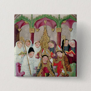 Consecration of a Bishop, Valencian School 15 Cm Square Badge