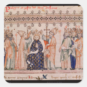 Consecration Philippe III le Hardi King of Square Sticker