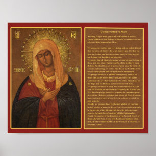 CONSECRATION TO MARY. POSTER