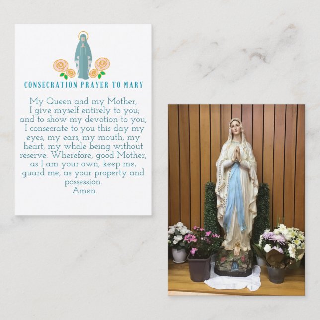 Consecration to Mary Prayer Cards (Front/Back)
