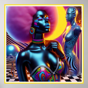 Consensual Sentry Ken Gage Fantasy Vaporwave Poster