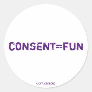 Consent=Fun Classic Round Sticker