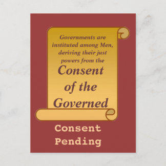 Consent of the Governed Postcard