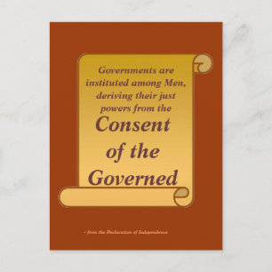 Consent of the Governed Postcard