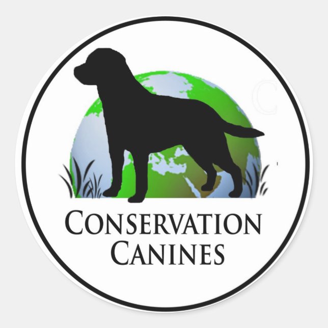 Conservation Canine Decal Classic Round Sticker (Front)