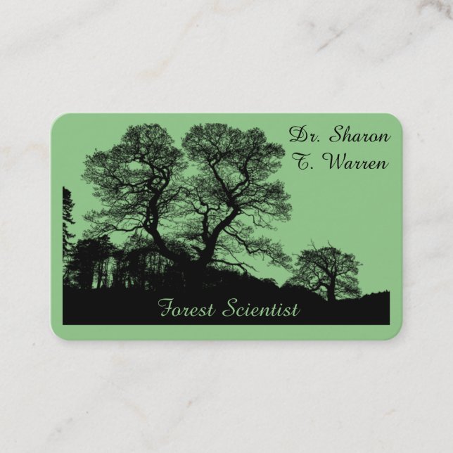 Conservation Scientists Landscape Signature  Business Card (Front)