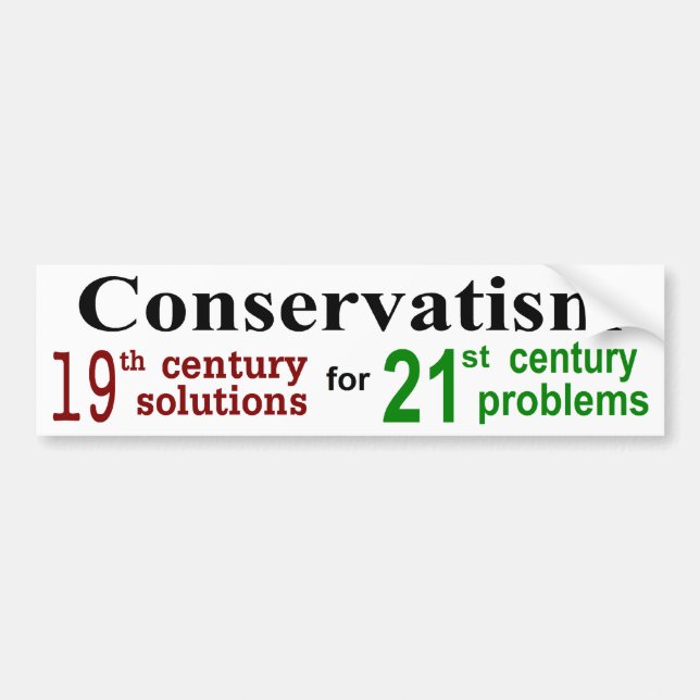 Conservatism 19 bumper sticker (Front)